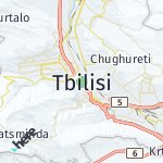 Map for location: Tbilisi, Georgia