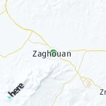 Map for location: Zaghouan, Tunisia