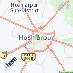 Map for location: Hoshiarpur, India