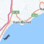 Map for location: Hammamet, Tunisia