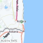 Map for location: Astara, Azerbaijan