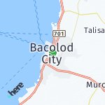 Map for location: Bacolod City, Philippines