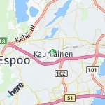 Map for location: Kauniainen, Finland