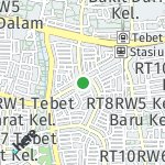 Map for location: Tebet Timur, Indonesia