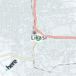 Map for location: Likasi, Democratic Republic Congo