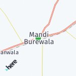 Map for location: Mandi Burewala, Pakistan