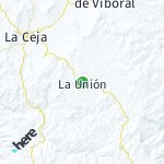 Map for location: La Unión, Colombia