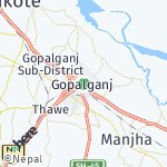 Map for location: Gopalganj, India