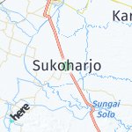 Map for location: Sukoharjo, Indonesia