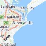 Map for location: Newcastle, Australia