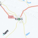 Map for location: Kébili, Tunisia