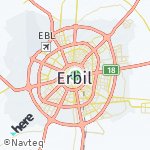 Map for location: Erbil, Iraq