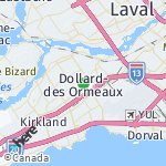 Map for location: Dollard-des Ormeaux, Canada