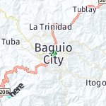 Map for location: Baguio City, Philippines