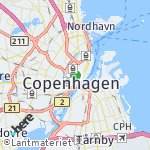 Map for location: København K, Denmark