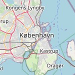 Map for location: København K, Denmark