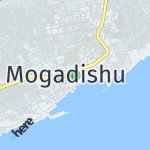 Map for location: Mogadishu, Somalia