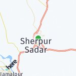 Map for location: Sherpur, Bangladesh