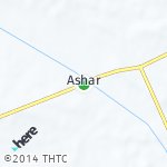 Map for location: Ashar, Iran