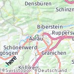 Map for location: Aarau, Swiss