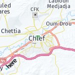 Map for location: Chlef, Algeria