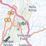 Map for location: Ipoh, Malaysia