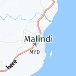 Map for location: Malindi, Kenya
