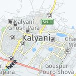 Map for location: Kalyani, India