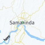 Map for location: Samarinda, Indonesia