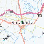 Map for location: Surakarta, Indonesia