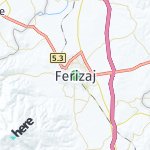 Map for location: Ferizaj, Kosovo