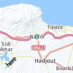 Map for location: Nador, Algeria