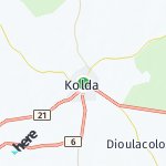 Map for location: Kolda, Senegal