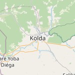 Map for location: Kolda, Senegal