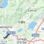 Map for location: Erba, Italy