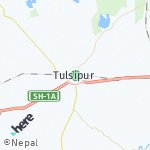 Map for location: Tulsipur, India