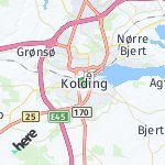 Map for location: Kolding, Denmark
