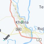 Map for location: Khulna, Bangladesh