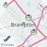 Map for location: Brampton, Canada