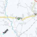 Map for location: Cepu, Indonesia