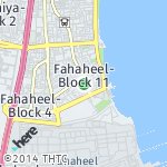 Map for location: Fahaheel-Block 7, Kuwait