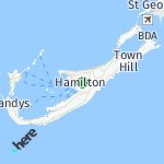 Map for location: Hamilton, Bermuda