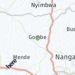 Map for location: Gombe, Uganda