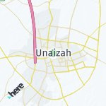 Map for location: Unaizah, Saudi Arabia