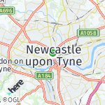 Map for location: Newcastle upon Tyne, United Kingdom
