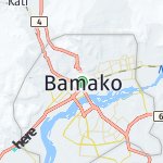 Map for location: Bamako, Mali