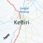 Map for location: Kediri, Indonesia