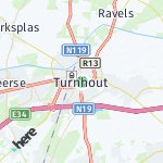 Map for location: Turnhout, Belgium