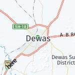 Map for location: Dewas, India