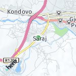 Map for location: Saraj, North Macedonia